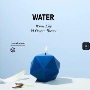 54 Celsius ELEMENTS Water Wite Lily & Ocean Breeze Scented Geometric Candle
